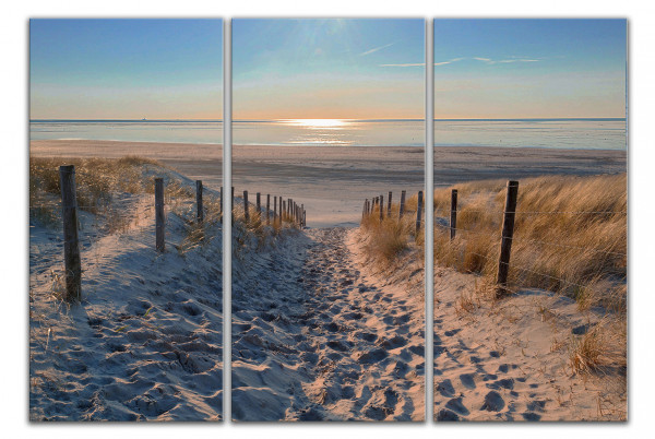 Leinwandbild Wandbild Mehrteilig Strand Meer Nordsee Landschaft