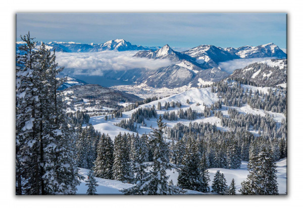 Leinwandbild Wandbild Winter Schnee Winterlandschaft