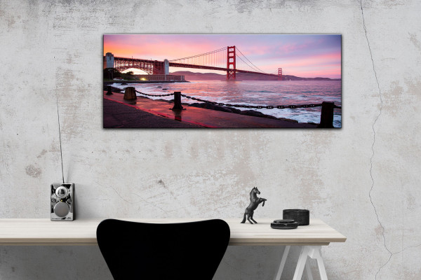 Leinwandbild Wandbild Panorama Golden Gate Brücke San Francisco
