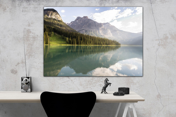 Leinwandbild Wandbild Berge See Landschaft
