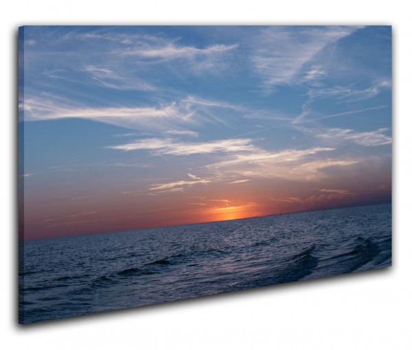 Leinwandbild Wandbild Strand Meer Sonnenuntergang