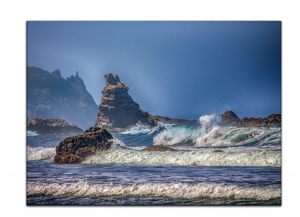 Wandbild Alu-Dibond Strand Meer Atlantik Wellen