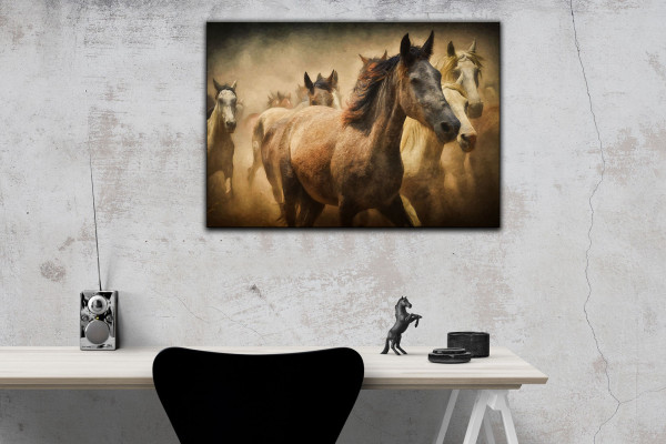 Leinwandbild Wandbild Tiere Pferde Natur