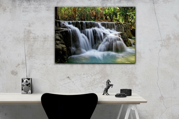 Leinwandbild Wandbild Wasserfall Natur