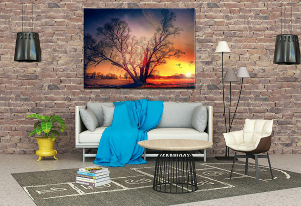 Leinwandbild Wandbild Winter Schnee Baum Winterlandschaft