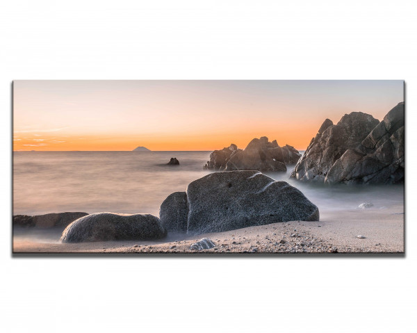 Wandbild Alu-Dibond Starnd Meer Sonnenuntergang