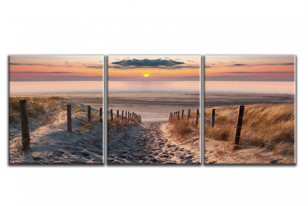 Leinwandbild Wandbild Mehrteilig Strand Meer Nordsee Landschaft
