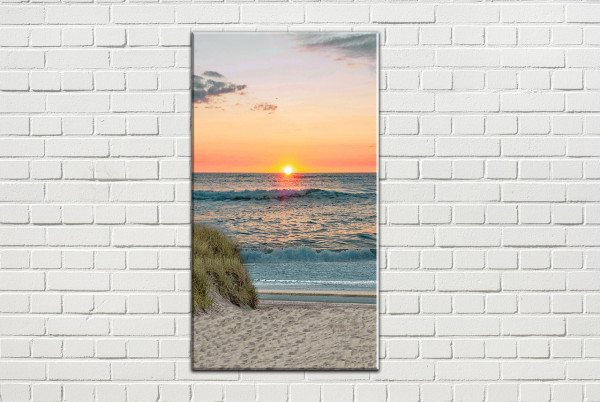Wandbild Holzbild Strand Meer Nordsee