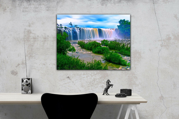 Leinwandbild Wandbild Wasserfall Natur