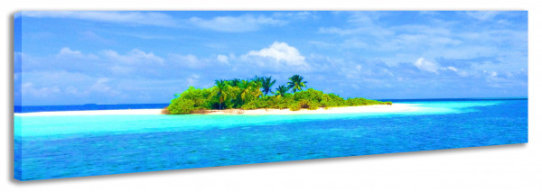 Leinwandbild Wandbild Panorama Strand Meer Malediven