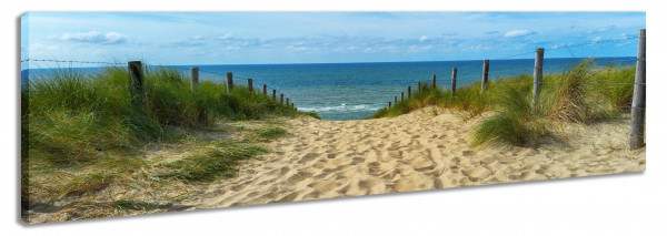 Leinwandbild Wandbild Panorama Strand Meer Nordsee
