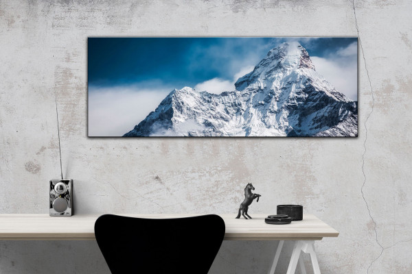 Leinwandbild Wandbild Panorama Schnee Berge Natur