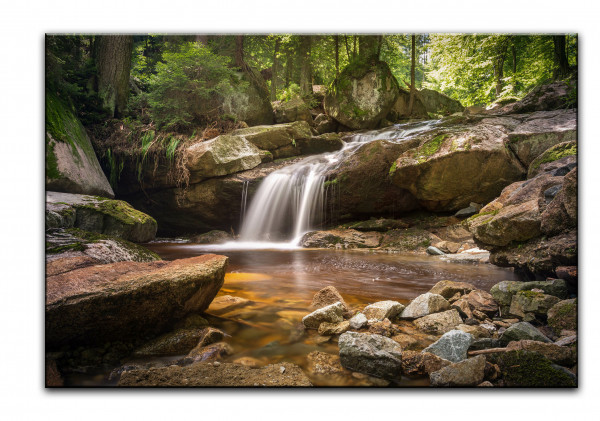 Leinwandbild Wandbild Wasserfall Natur