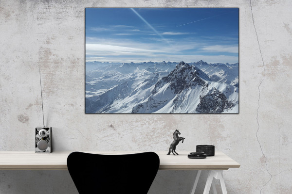 Leinwandbild Wandbild Berge Schnee Winter Winterlandschaft