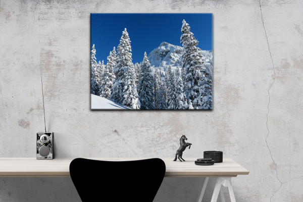 Leinwandbild Wandbild Winter Schnee Winterlandschaft