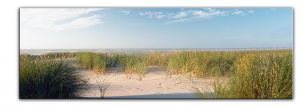Leinwandbild Wandbild Panorama Strand Meer Nordsee