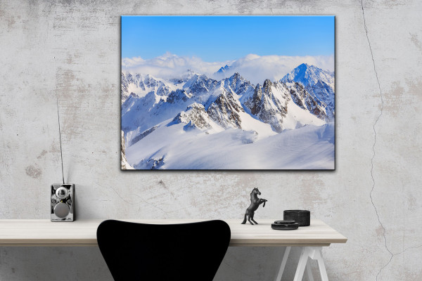 Leinwandbild Wandbild Winter Schnee Berge Winterlandschaft