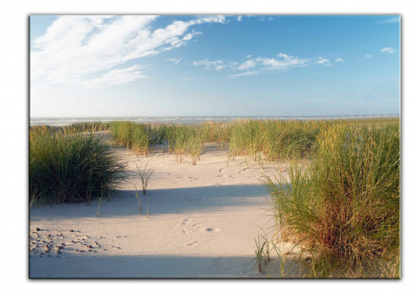Leinwandbild Wandbild Strand Meer Nordsee Sonnenuntergang