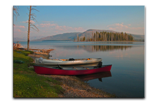 Wandbild Alu-Dibond Boot See Landschaft