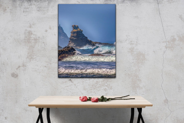 Wandbild Alu-Dibond Strand Meer Atlantik Wellen