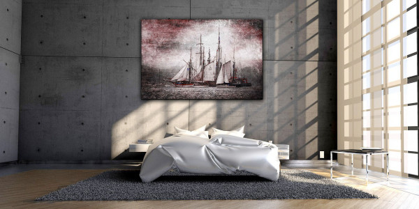 Leinwandbild Wandbild Abstrakt Kunst Großsegler