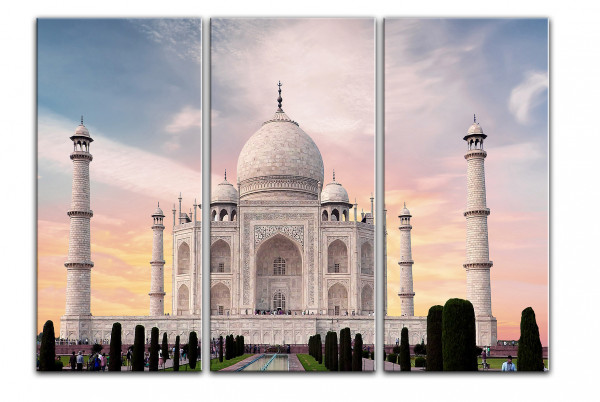 Leinwandbild Wandbild Mehrteilig Taj Mahal Landschaft