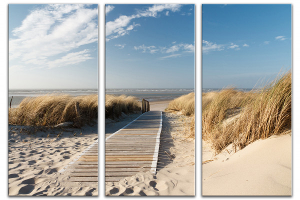 Leinwandbild Wandbild Mehrteilig Strand Meer Nordsee Landschaft