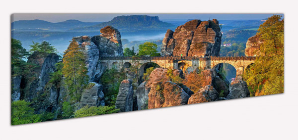 Leinwandbild Wandbild Bastaibrücke Berge Landschaft