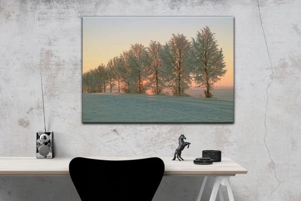 Leinwandbild Wandbild Winter Schnee Bäume Winterlandschaft
