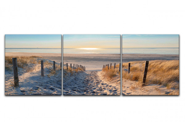 Leinwandbild Wandbild Mehrteilig Strand Meer Nordsee Landschaft
