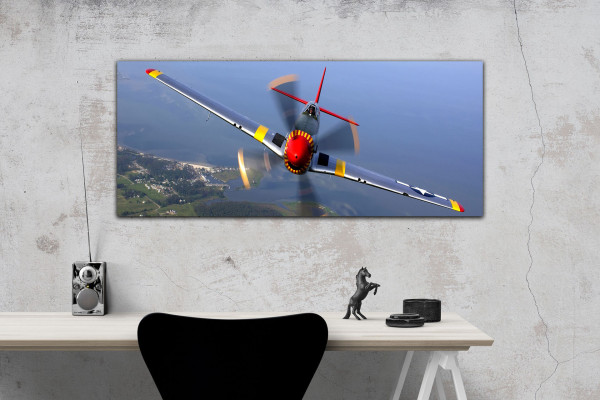 Leinwandbild Wandbild Panorama Meer Flugzeug Landschaft