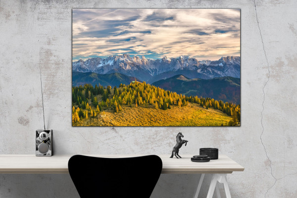 Leinwandbild Wandbild Berge Himmel Landschaft