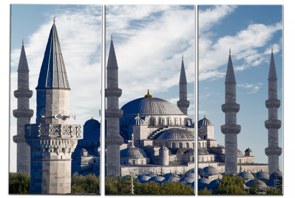 Leinwandbild Wandbild Mehrteilig Istanbul Mosche Landschaft