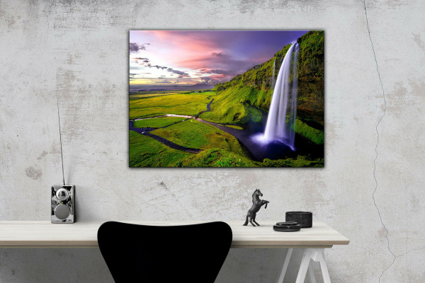Leinwandbild Wandbild Wasserfall Natur