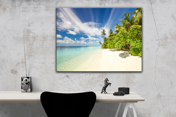 Leinwandbild Wandbild Strand Meer Malediven