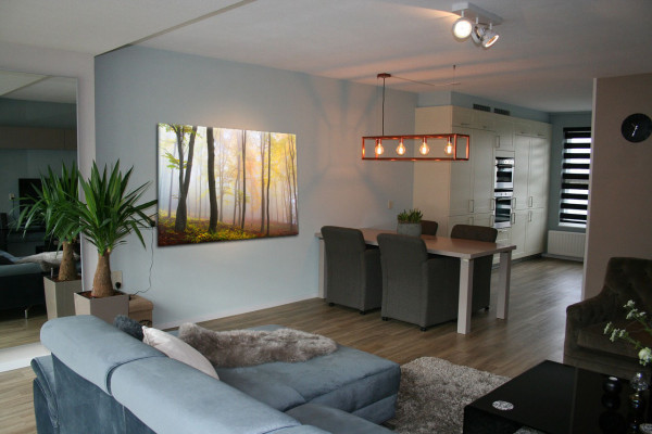 Leinwandbild Wandbild Herbst Wald Bäume Nebel Natur