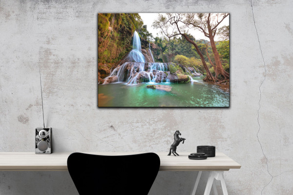 Leinwandbild Wandbild Wasserfall Natur