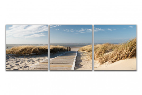 Leinwandbild Wandbild Mehrteilig Strand Meer Nordsee Landschaft